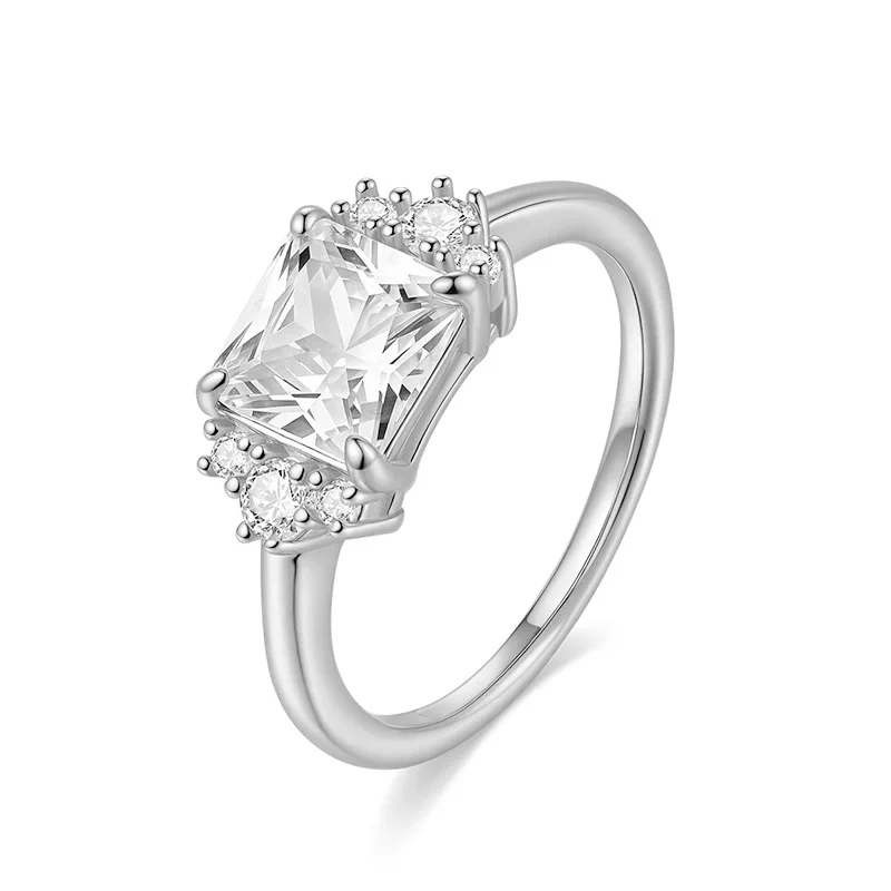 Veeie Veein Luxury Brand S925 Sterling Silver Main Stone MoissaniteGRA Certificate Ring For  Woman'S Engagement Banquet