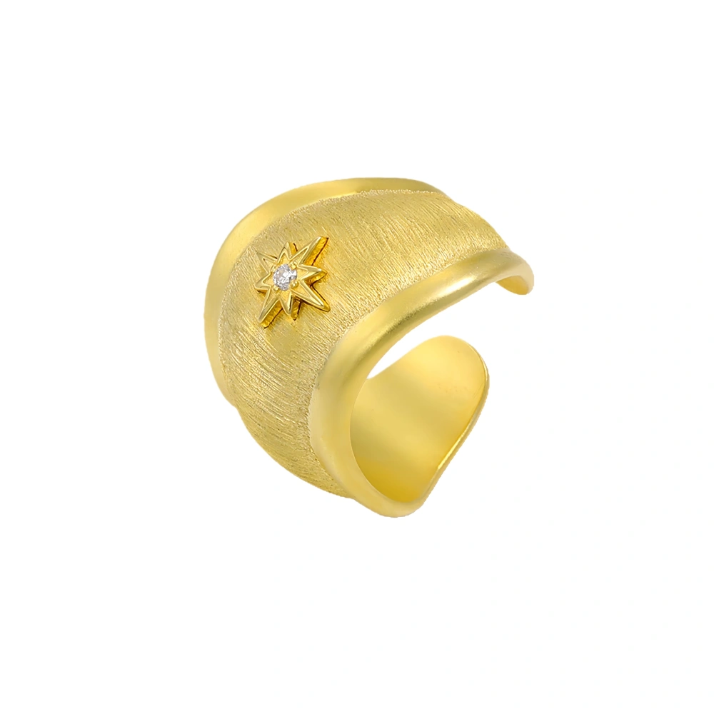 Mushan Luxury Brand High Quality Mid Style Starlight Brushed Ring  French Retro High End WomenS Ring Tail Ring Jewelry