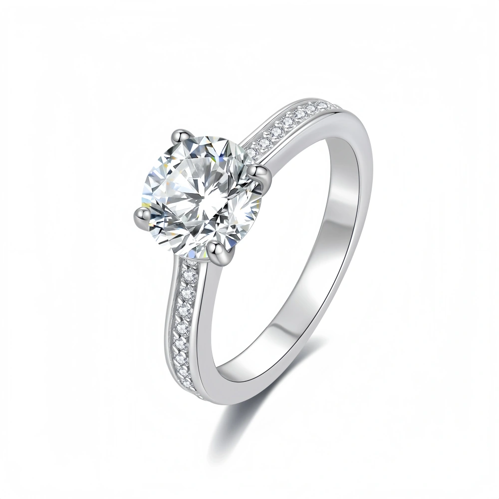Veeie Veein Brand Luxury Brand Designer S925 Sterling Silver Ring GRA Certificate Mosang Fashion Jewelry For Women