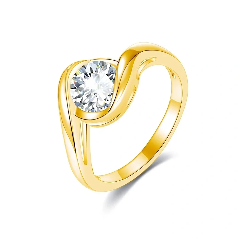 Veeie Veein Luxury Brand GRA Certificate Ring S925 Pure Silver 1 Clamosang Stone Ring Female Fashion Jewelry