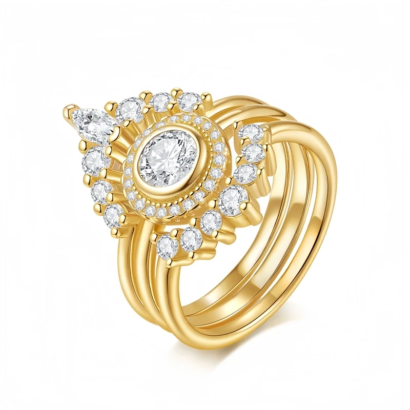 Veeie Veein Fashion Luxury Brand Designer S925 Sterling Silver Ring Moissanite GRA Certificate Floral  Ring Trend Ring Jewelry