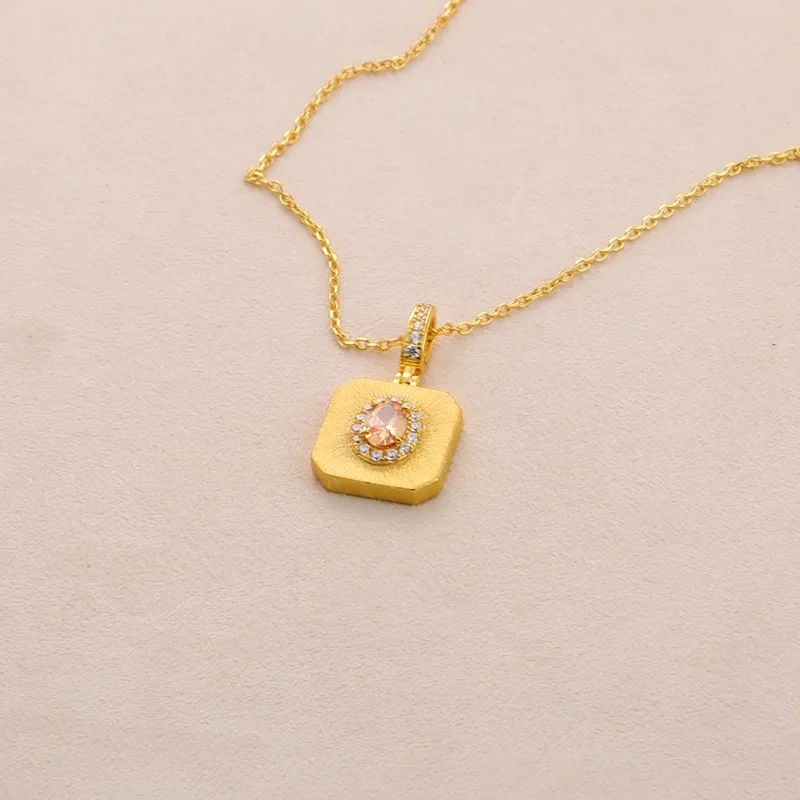 Mushan Luxury Brand Bestseller Brushed Heart-Shaped Pendant Necklace Women  New Pure Silver Collarbone Chain Necklace Jewelry