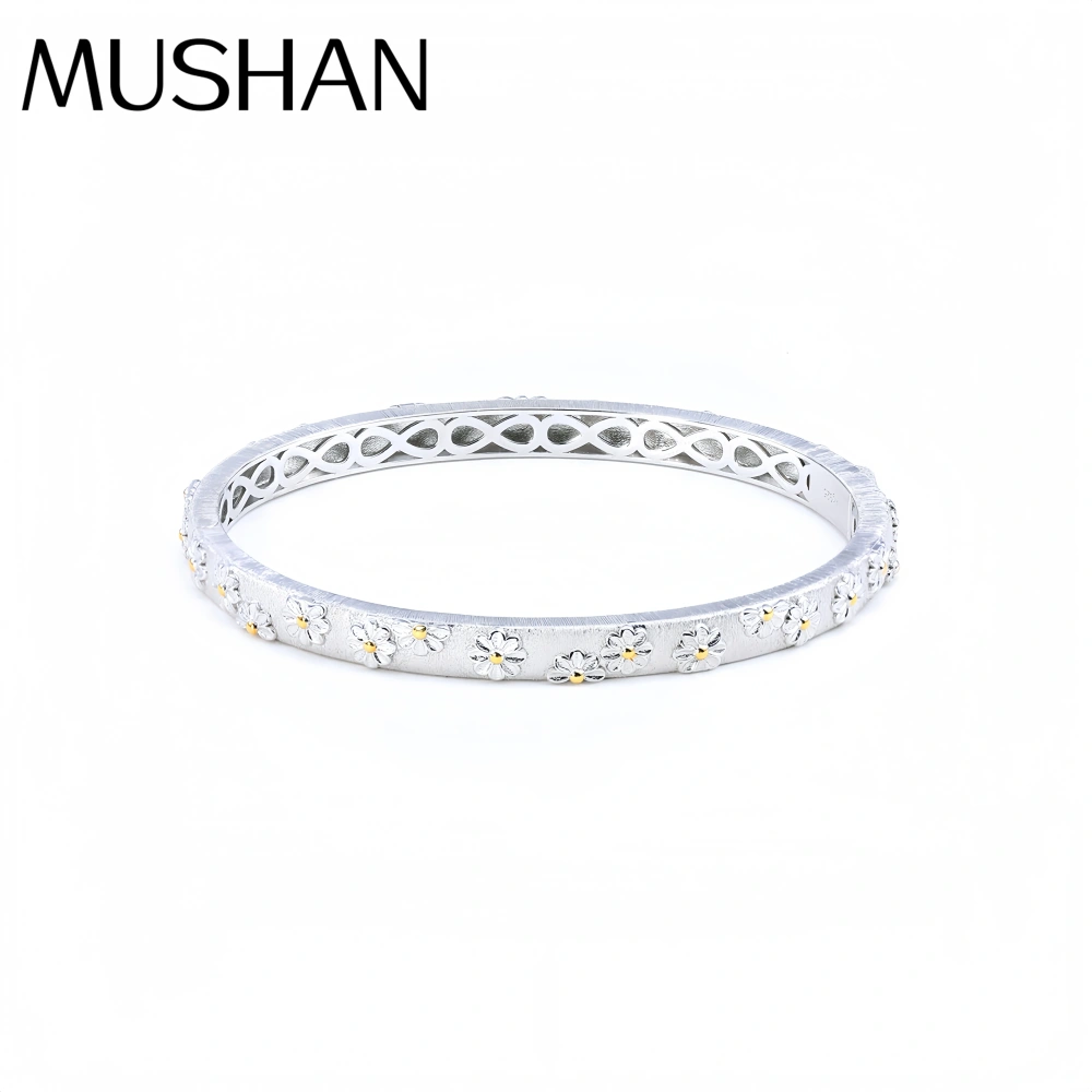 Mushan Luxury Brand The Silver S925 Pure Silver Daisy Pure Silver Bracelet  High Quality Hot Sale Women Jewelry