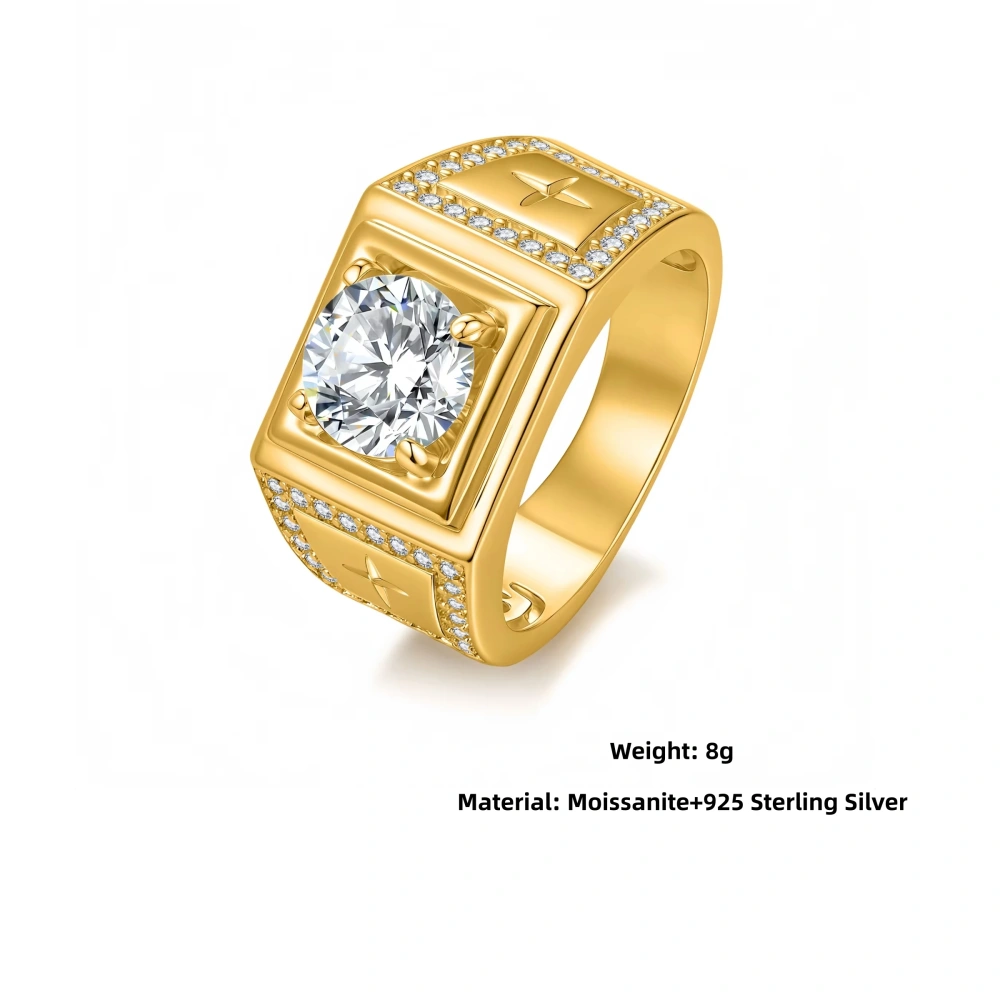 Veeie Veein Fashion Luxury Brand Designer S925 Sterling Silver Ring Moissanite GRA Certificate 2 carats Ring Trend Ring Jewelry