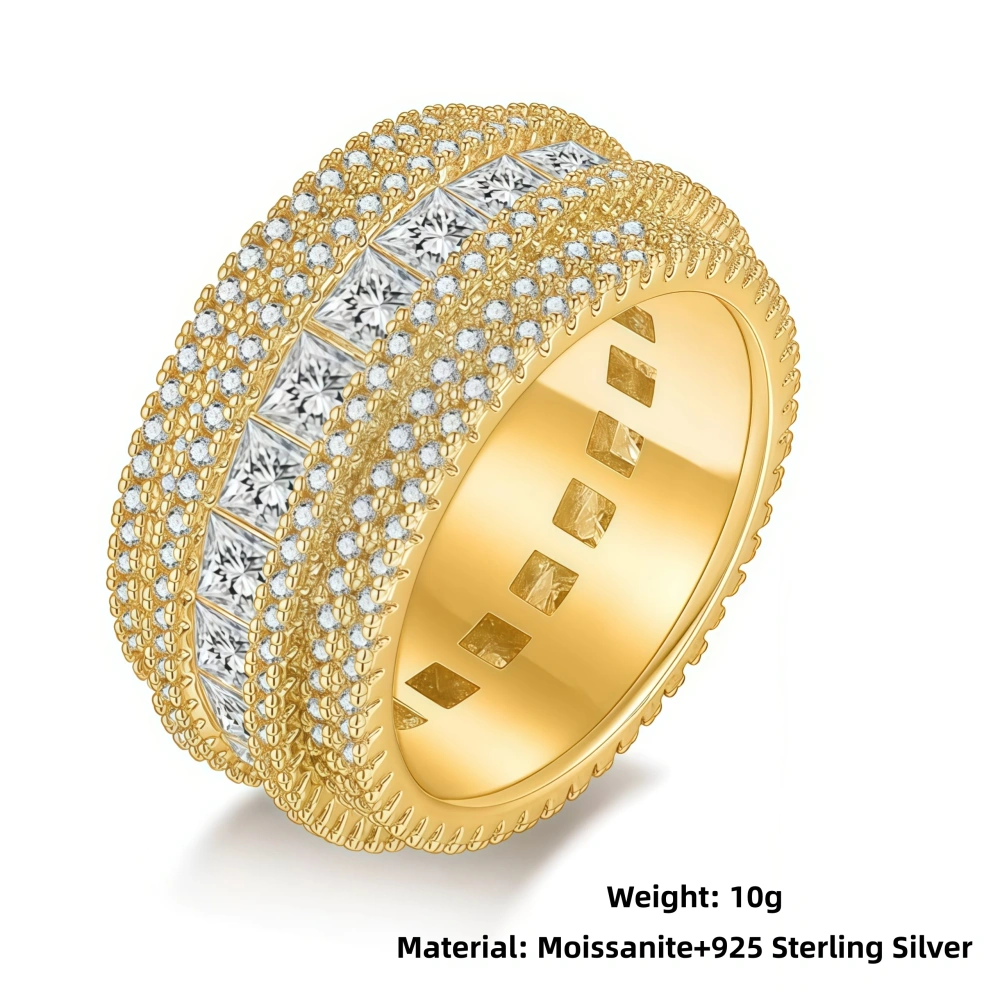 Veeie Veein Brand Newest Luxury Brand Designer S925 Sterling Silver Ring High-End Moissanite GRA Certificate Ring For Men
