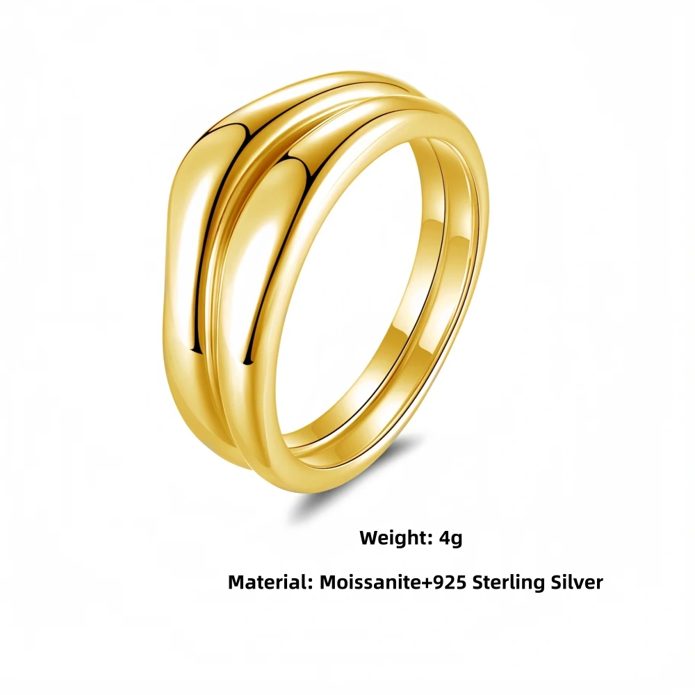 Veeie Veein Luxury Brand S925 Sterling Silver Ring Couple Rings Simple And Simple Fashion Moissanite GRA Certificate Jewelry