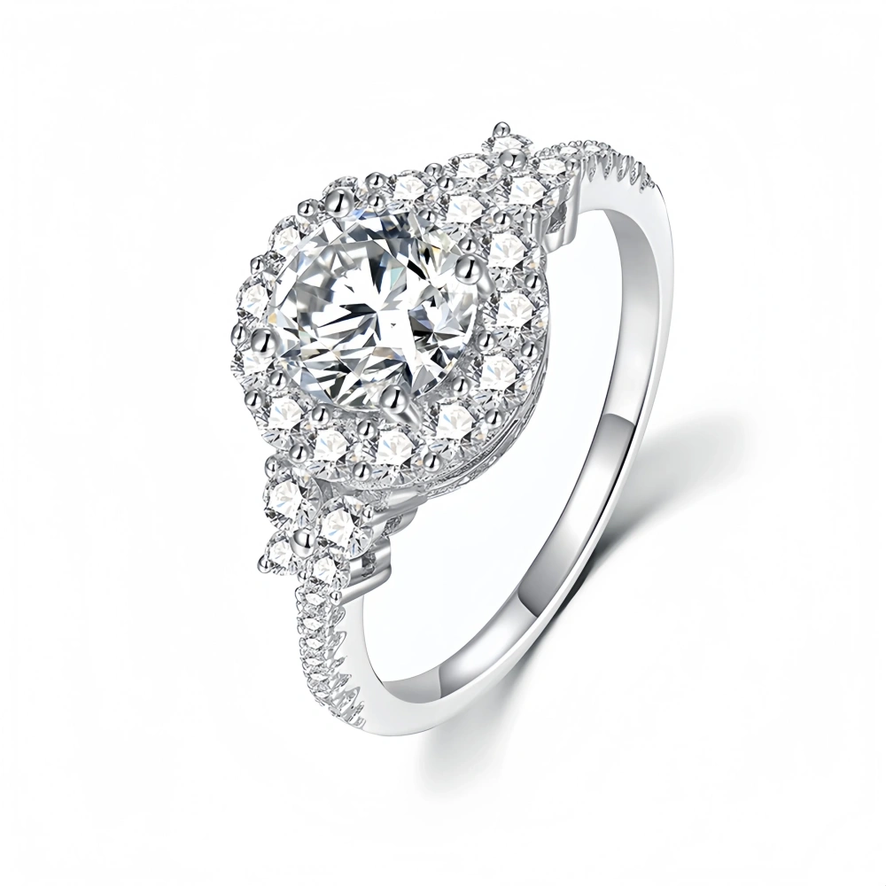 Veeie Veein Brand Luxury Brand Designer S925 Sterling Silver Moissanite GRA Certificate Rings For Women Stacked Women'S Ring