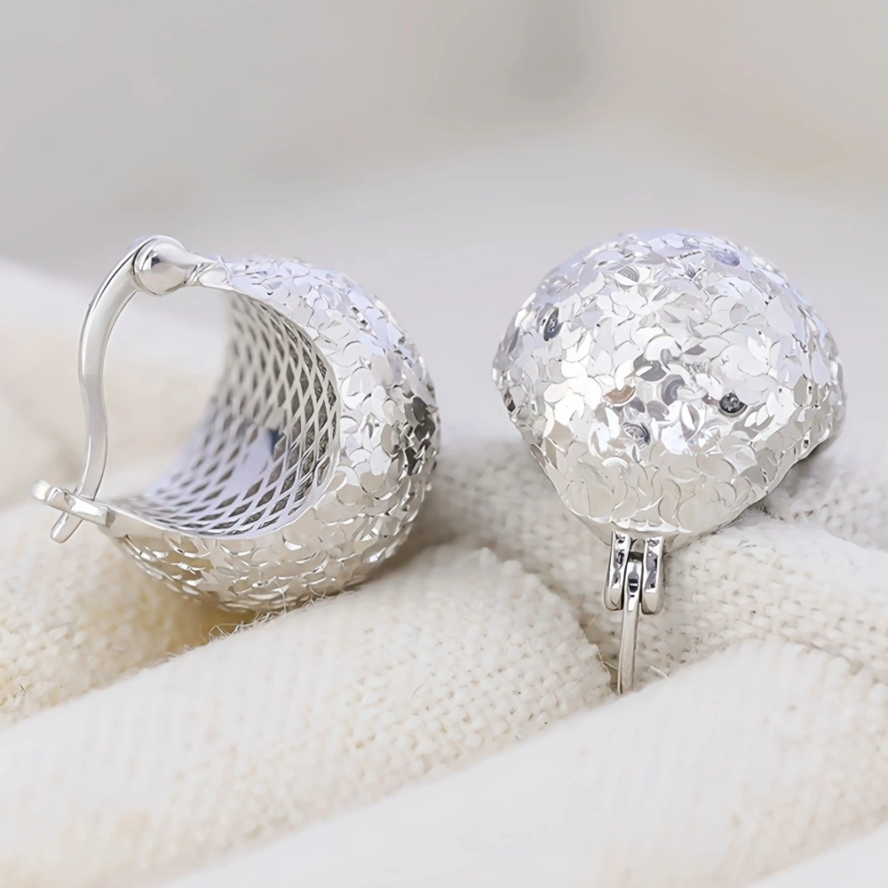 MuShan Luxury Brand Lrregular Bulb Pinecone Earrings Ear Studs Brushed Gold 18K Gold Plated 925 Sterling Silver Stud Earrings
