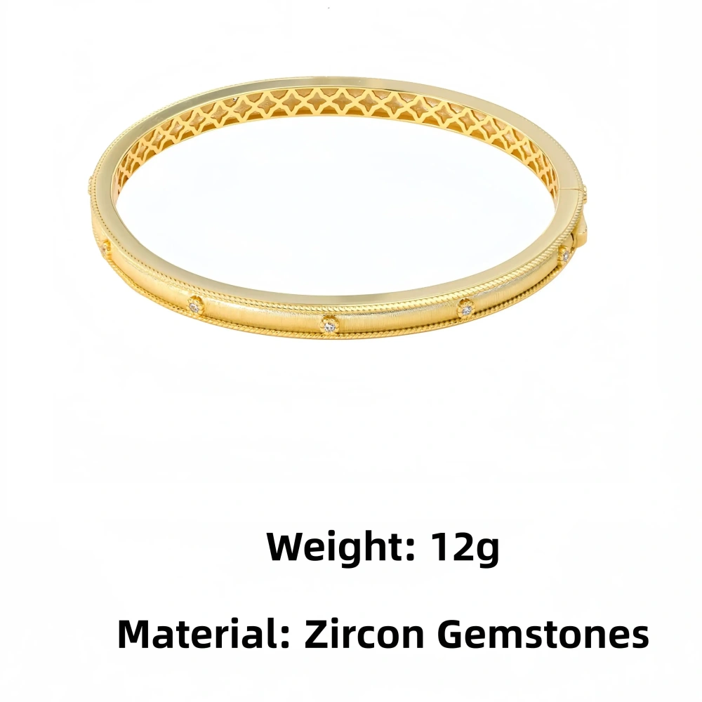 Mushan Luxury Brand High Quality Best-Selling 925 Sterling Silver Heavy Industry Gold Woven Pattern Diamond Bracelet Jewelry