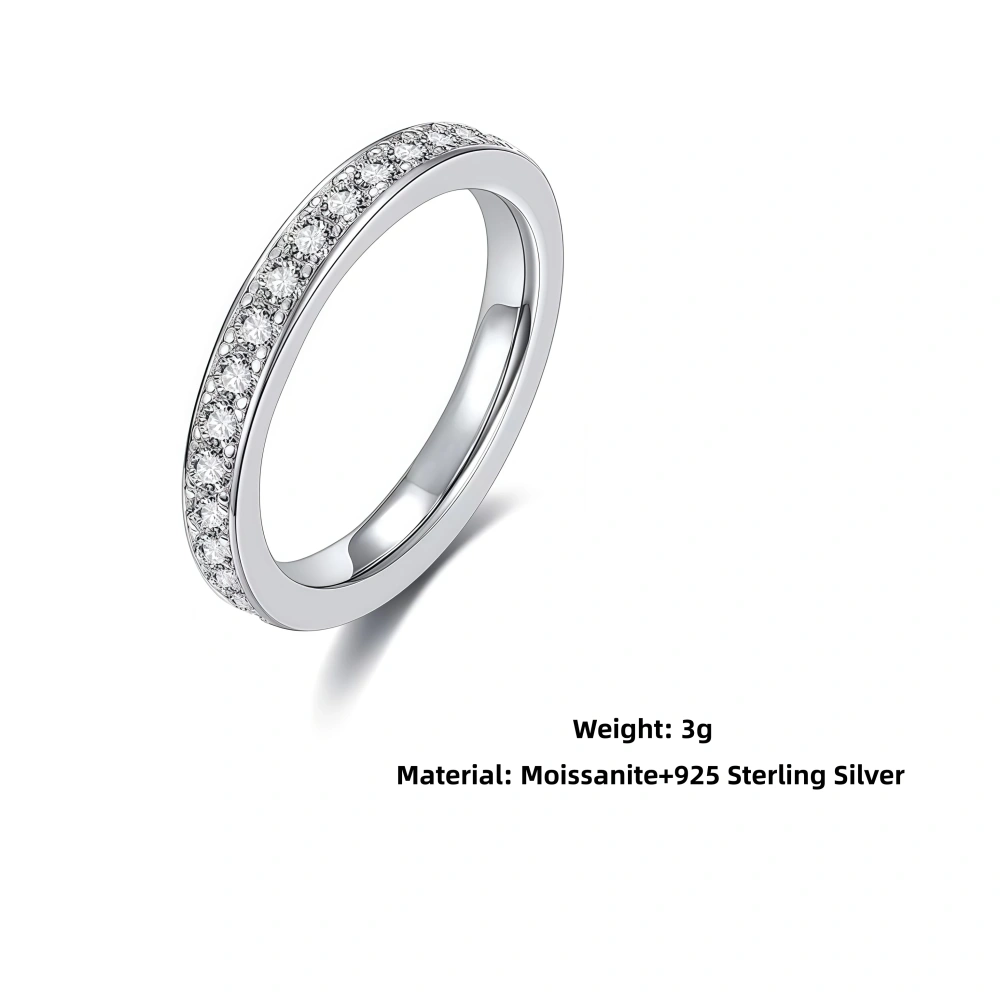 Veeie Veein Luxury Brand S925 Sterling Silver Ring With Moissanite Starry Sky Ring Women'S Volleyball Ring Jewelry