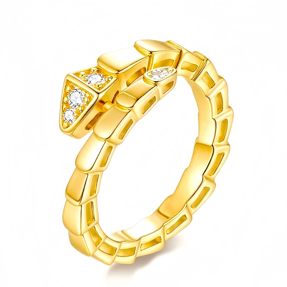 Veeie Veein Luxury Brand S925 Silver Spirit Snake Ring GRA Certificate Shangmosanite Couple Ring Snake Ring Bracelet Jewelry
