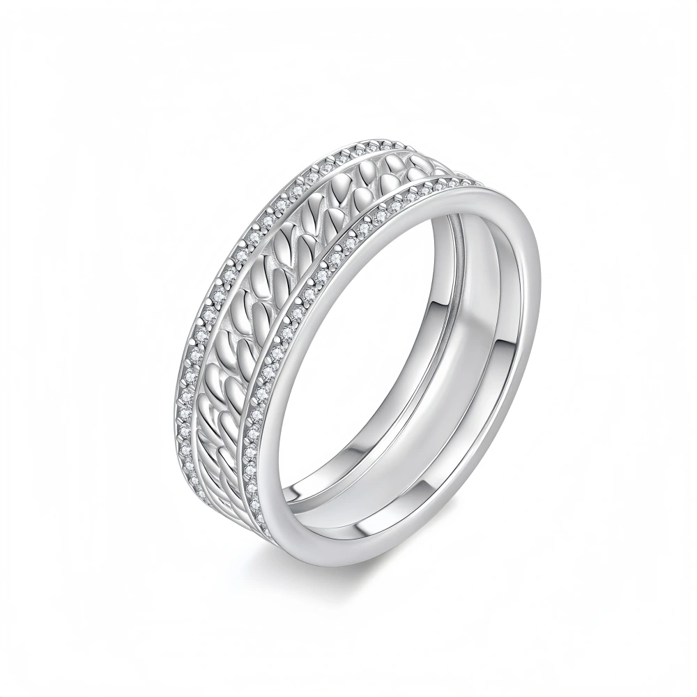 Veeie Veein Luxury Brand New Products S925 Sterling Silver GRA Certificate Ring Wide Face Jewelry For Women Party Ring