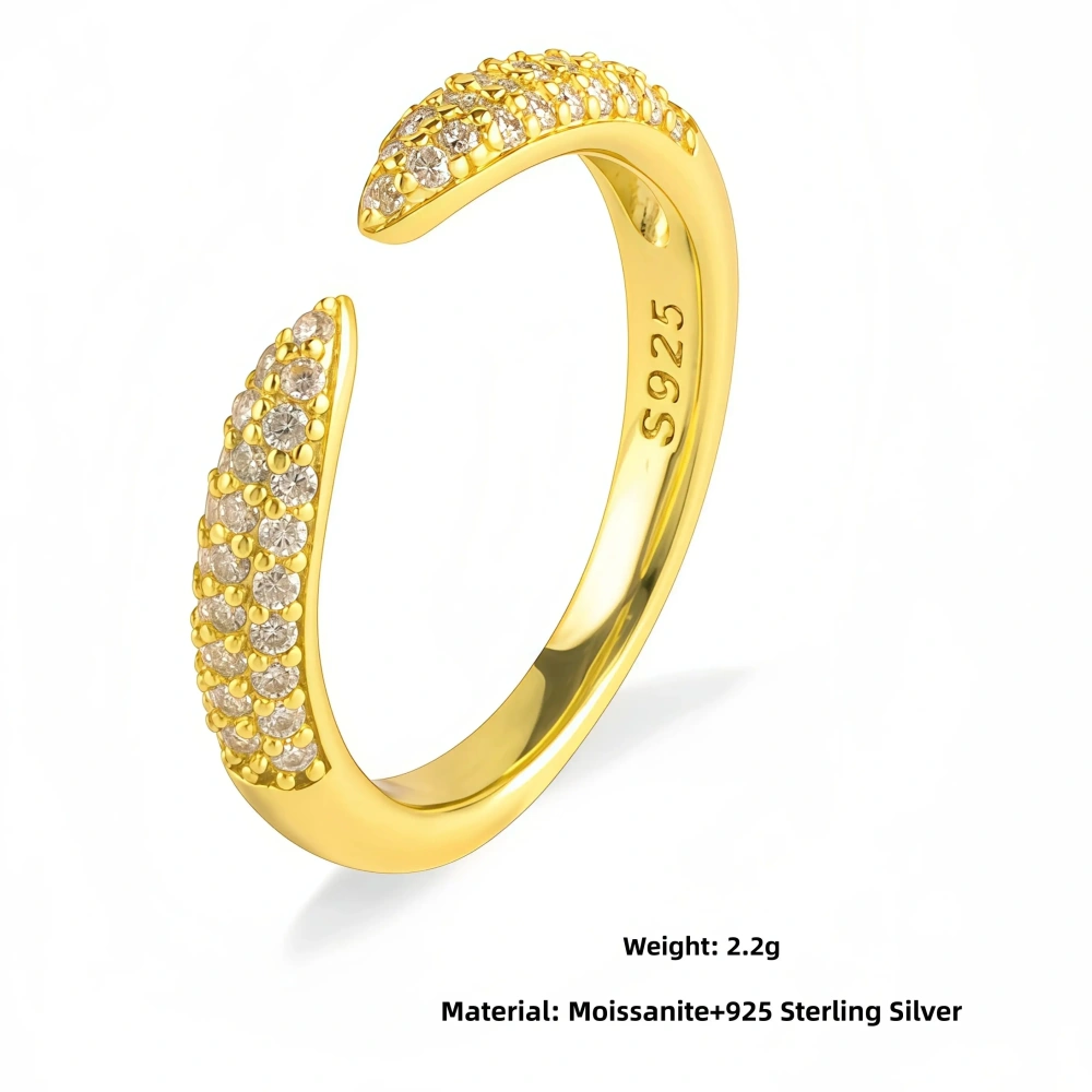 Veeie Veein Luxury Brand Moissanite Ring GRA Certificate S925 Opening  Shaped Engagement Fashion Women Ring Jewelry