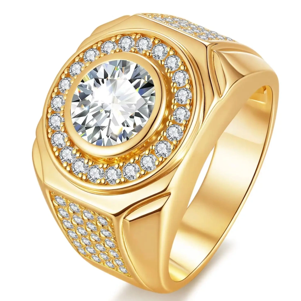 Veeie Veein Luxury Brand 2-Carat Moissanite Ring Set In GRA Certificate S925 Sterling Silver Light Luxury Men Ring Jewelry