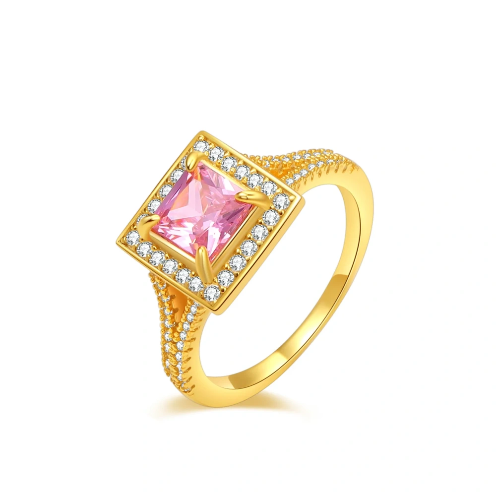 Veeie Veein Luxury Brand The S925 Pure Silver Princess Square 1-Carat Moissanite Women Ring GRA Certificate  Ring Jewelry
