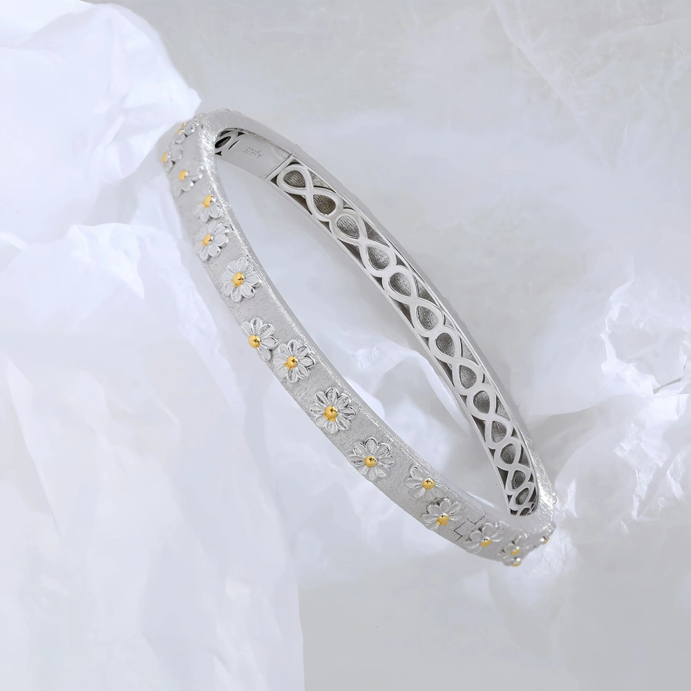 Mushan Luxury Brand The Silver S925 Pure Silver Daisy Pure Silver Bracelet  High Quality Hot Sale Women Jewelry