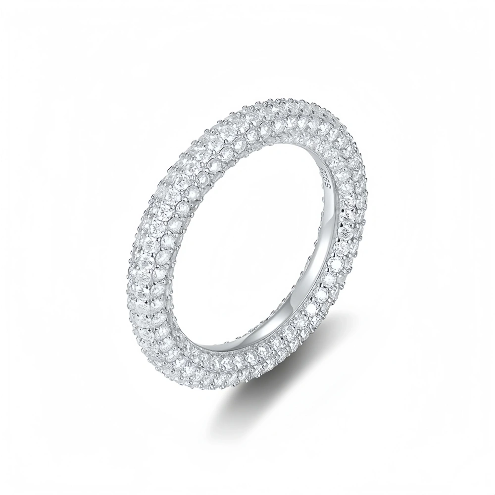 Veeie Veein Brand  Luxury Brand Designer S925 Sterling Silver Ring Moissanite GRA Certificate Ring Trend Ring Jewelry