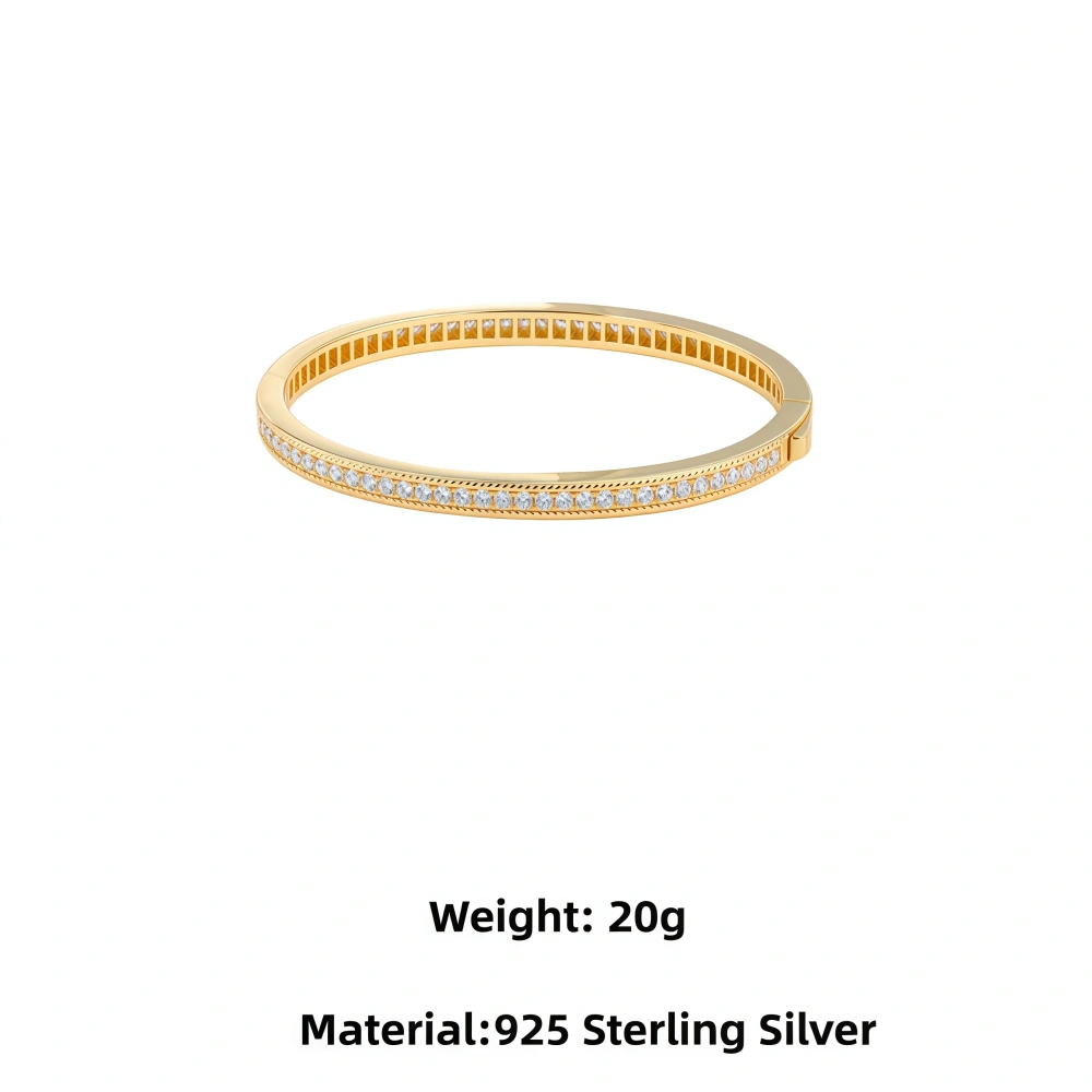 Mushan Luxury Bran High Quality Bestseller S925 Pure Silver Single-Row Diamond Starry Sky Bracelet Clasp Bracelet Jewelry