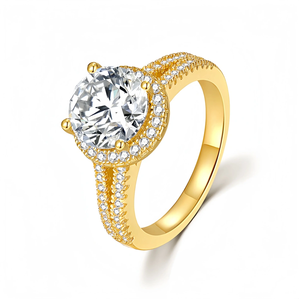 Veeie Veein Luxury Brand Designer Fashion S925 Sterling Silver Ring Moissanite GRA 2 Cara Ring Trend Ring Jewelry