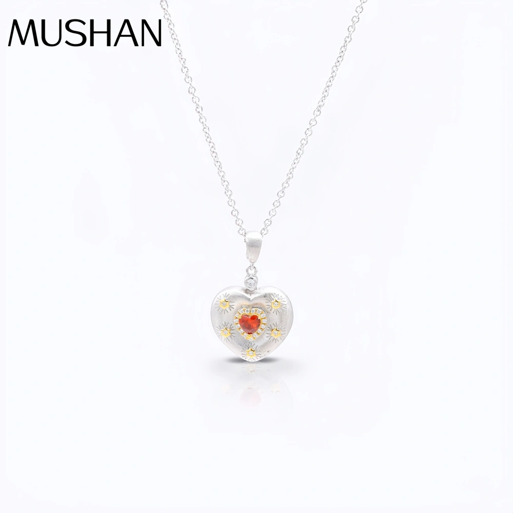 Mushan Luxury Brand High Quality Craftsmanship Plato Heart S925 Sterling Silver Collarbone Chain Is Bestseller Necklace Jewelry