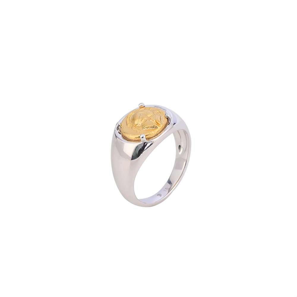 Mushan Luxury Brand Spartan Coin Ring For Women 18k Gold Plated 925 Sterling Silver Rings Fashion Jewelry Accessories