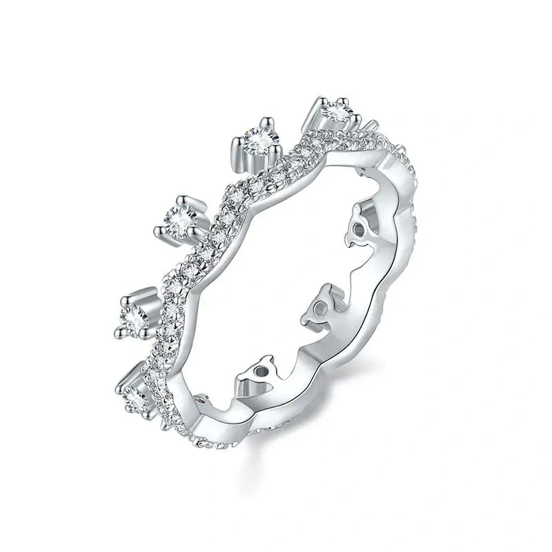 Veeie Veein Luxury Brand S925 Sterling Silver GRA Certificate Ring Niche Wavy Layering Women'S Ins Accessory Ring