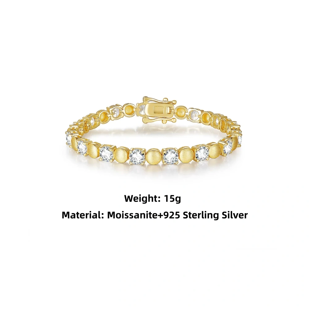 Veeie Veein Luxury Brand New Products Cross Crown Bracelet S925 Sterling Silver Inlaid Moissanite Bracelet Jewelry