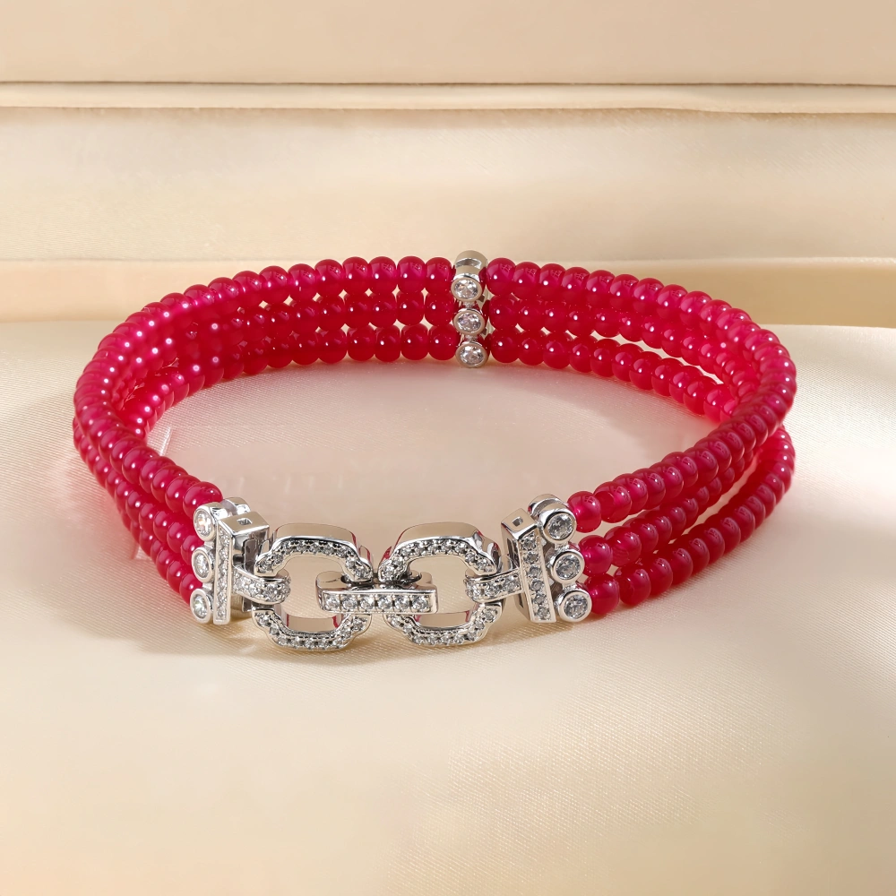 Mushan Luxury Brand Pigeon Blood Red Ruby Party Bangle Bracelet Zircon 925 Sterling Silver Bracelets Fine Jewelry