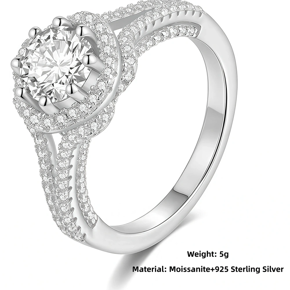 Veeie Veein Luxury Brand S925 Sterling Silver Ring Is Niche And Light Luxury Wedding GRA Certificate Ring Jewelry