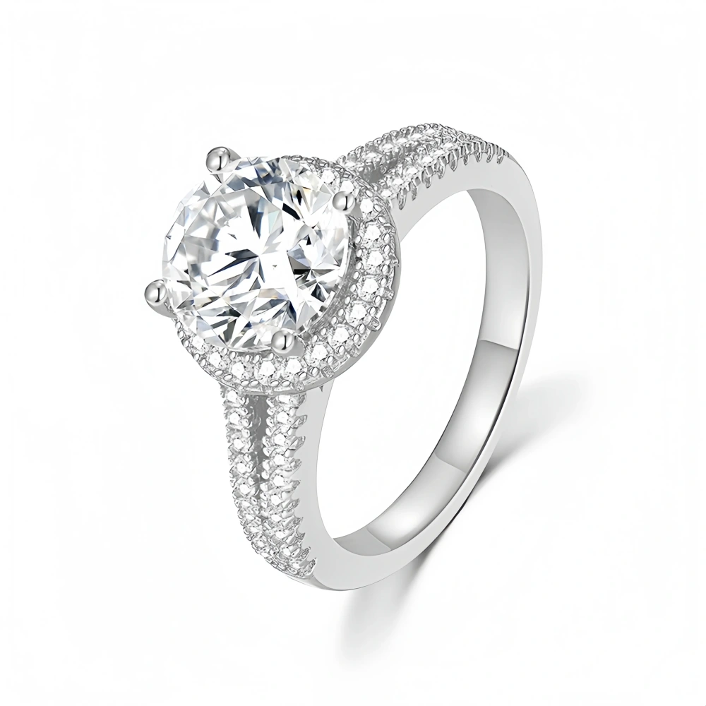 Veeie Veein Luxury Brand Designer Fashion S925 Sterling Silver Ring Moissanite GRA 2 Cara Ring Trend Ring Jewelry