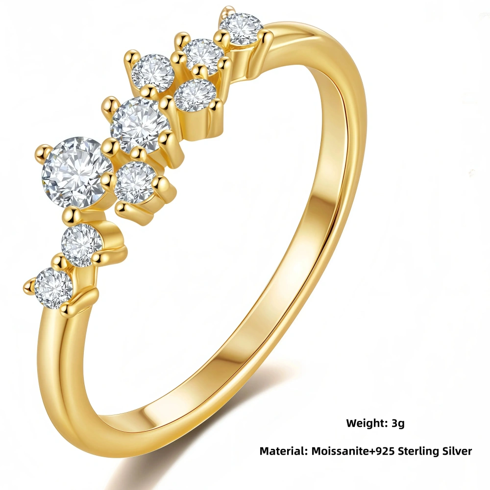 Veeie Veein Luxury Brand High Quality New Products Wedding Moissanite GRA Certificate Ring S925 Sterling Silver Jewelry