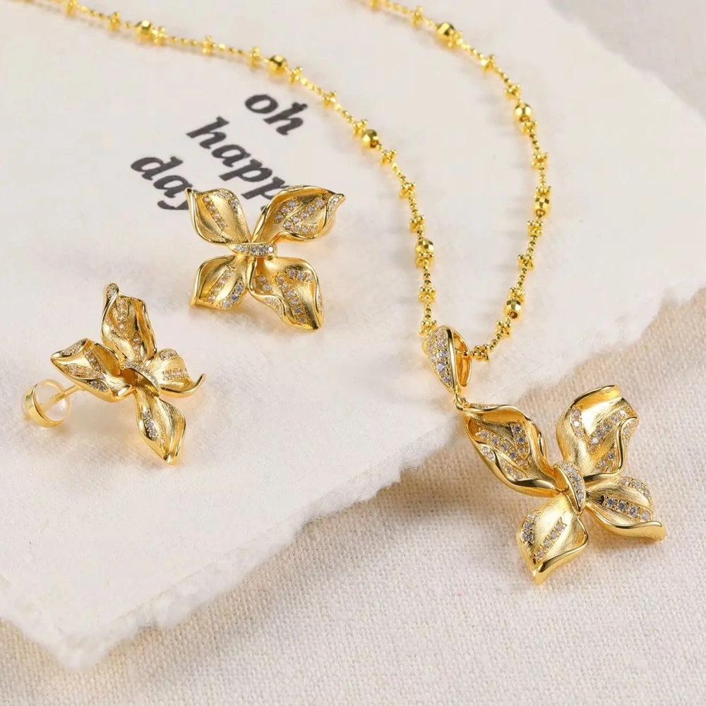 Mushan Luxury Brand High Quality Brushed Butterfly Necklace S925 Sterling Silver Collarbone Chain Women Style Necklace Jewelry