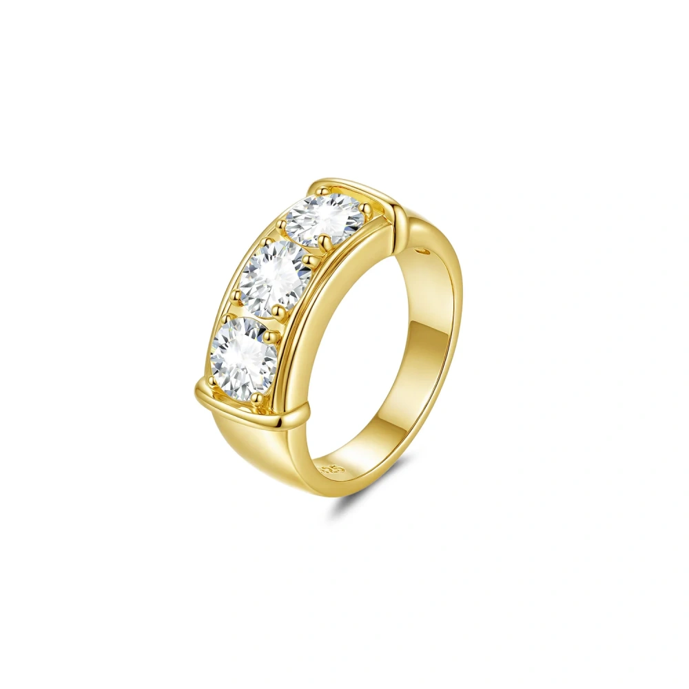 Veeie Veein Luxury Brand S925 Sterling Silver Ring Niche And High-End Ins Moissanite GRA Certificate Ring Accessory