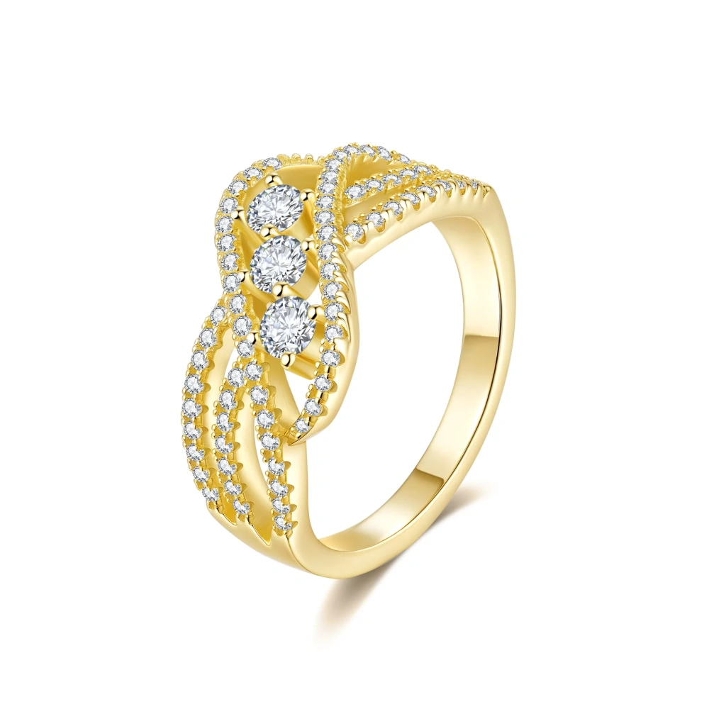 Veeie Veein Luxury Brand S925 Sterling Silver Ring With Moissanite Oval Ring Women'S Skeleton Ring Jewelry