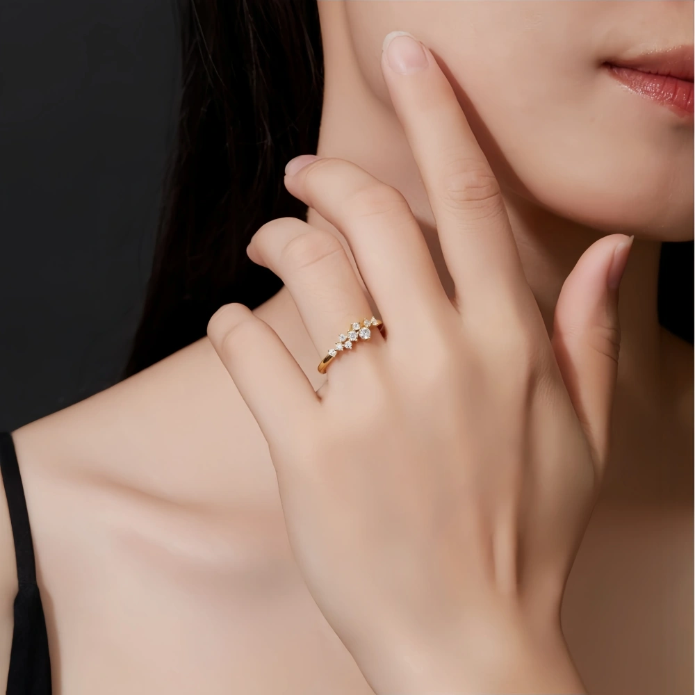 Veeie Veein Luxury Brand High Quality New Products Wedding Moissanite GRA Certificate Ring S925 Sterling Silver Jewelry