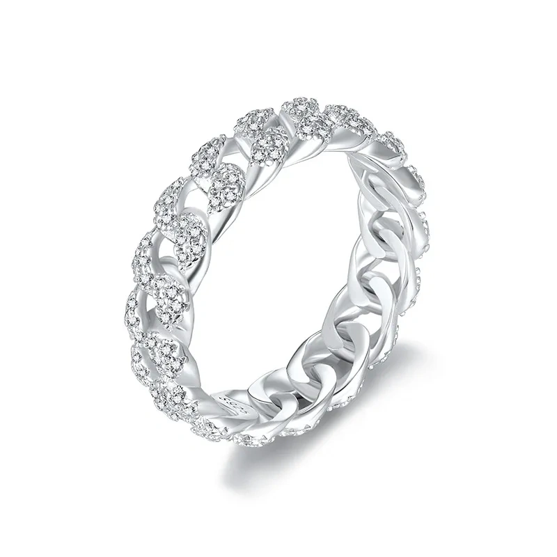 Veeie Veein Luxury Brand New Products GRA Certificate S 925 Sterling Silver Inlaid Irregular-Shaped Oval Moissanite Ring Jewelry