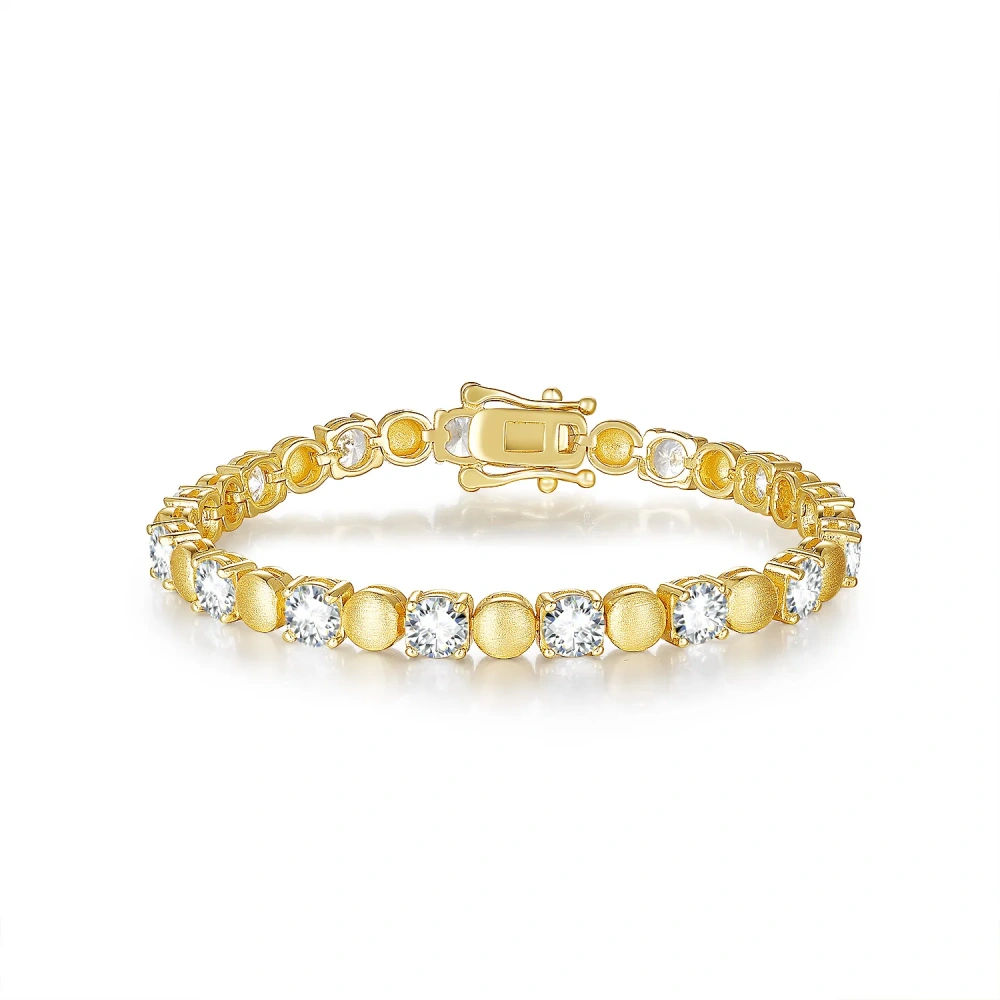 Veeie Veein Luxury Brand New Products Cross Crown Bracelet S925 Sterling Silver Inlaid Moissanite Bracelet Jewelry