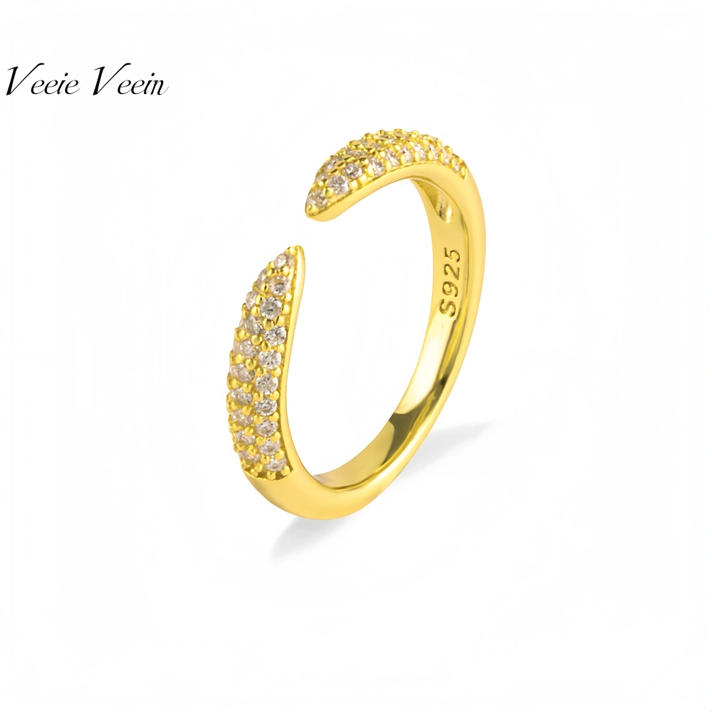 Veeie Veein Luxury Brand Moissanite Ring GRA Certificate S925 Opening  Shaped Engagement Fashion Women Ring Jewelry