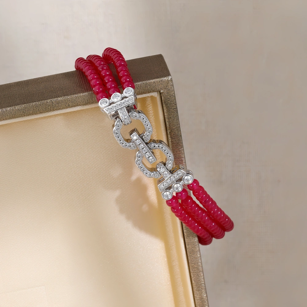 Mushan Luxury Brand Pigeon Blood Red Ruby Party Bangle Bracelet Zircon 925 Sterling Silver Bracelets Fine Jewelry