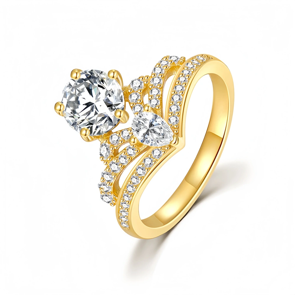 Veeie Veein Luxury Brand  Moissanite Ring GRA Certificate S925 Sterling Silver Light Luxury Women Luxury Ring Jewelry