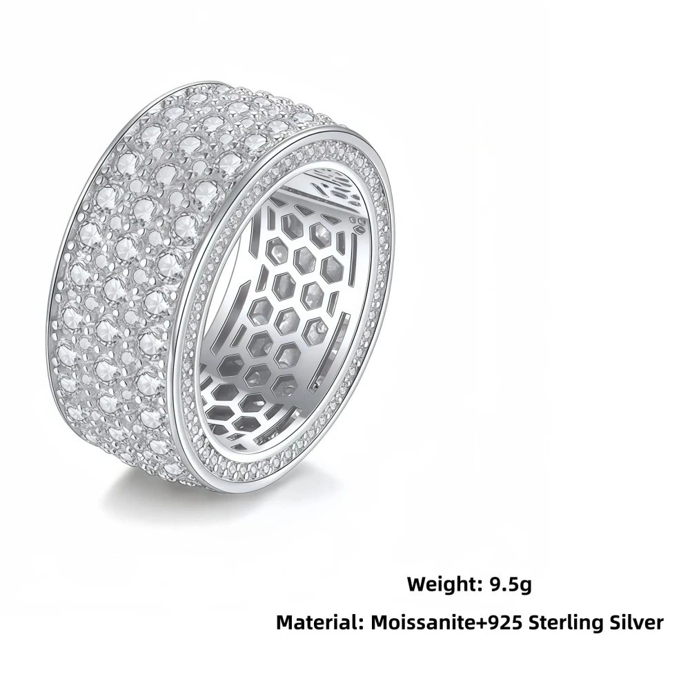 Veeie Veein Luxury Brand Classic New Products S925 Sterling Silver Moissanite Ring GRA Certificate Light Luxury Women  Jewelry