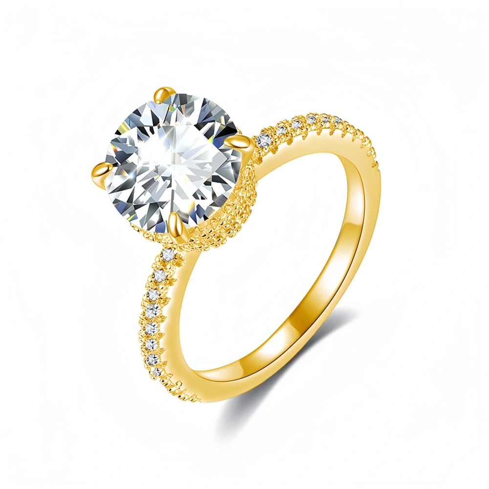 Veeie Veein Fashion Luxury Brand Designer S925 Sterling Silver Ring Moissanite GRA Certificate Ring Trend Ring Jewelry