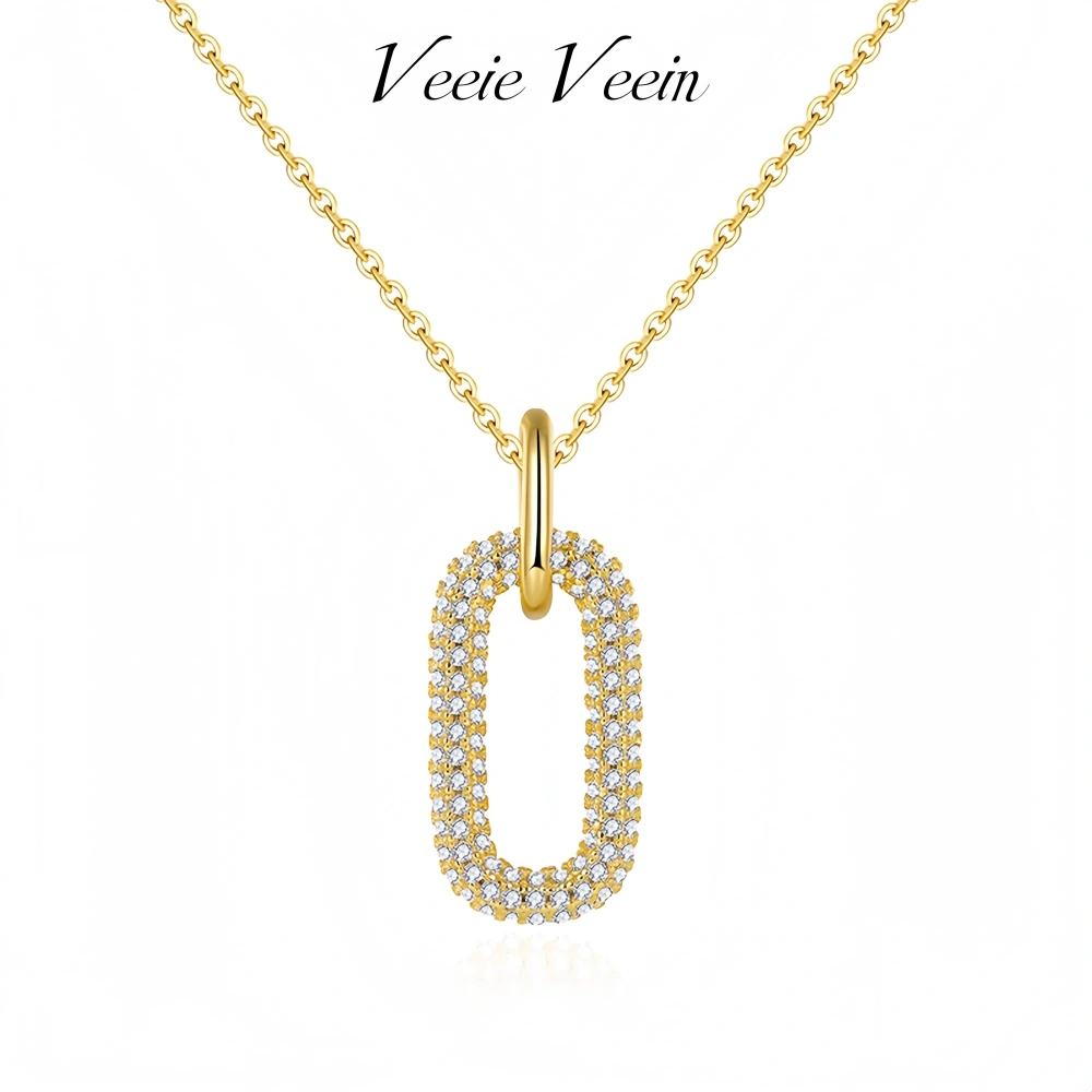 Veeie Veein Luxury Brand S925 Sterling Silver Necklace Accessory For Collarbone Women Party Necklace Pendant Jewelry