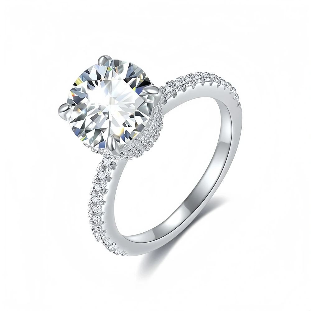 Veeie Veein Fashion Luxury Brand Designer S925 Sterling Silver Ring Moissanite GRA Certificate Ring Trend Ring Jewelry
