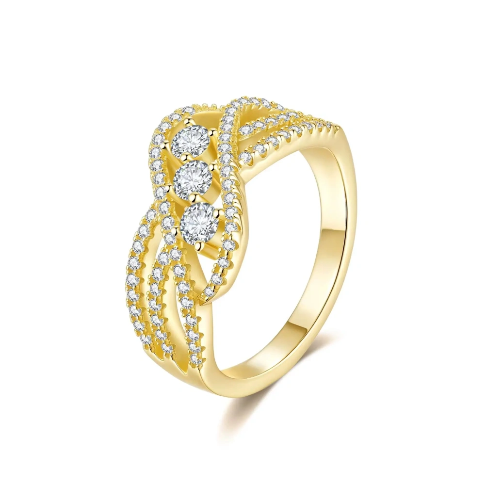 Veeie Veein Luxury Brand S925 Sterling Silver Ring With Moissanite Oval Ring Women'S Skeleton Ring Jewelry