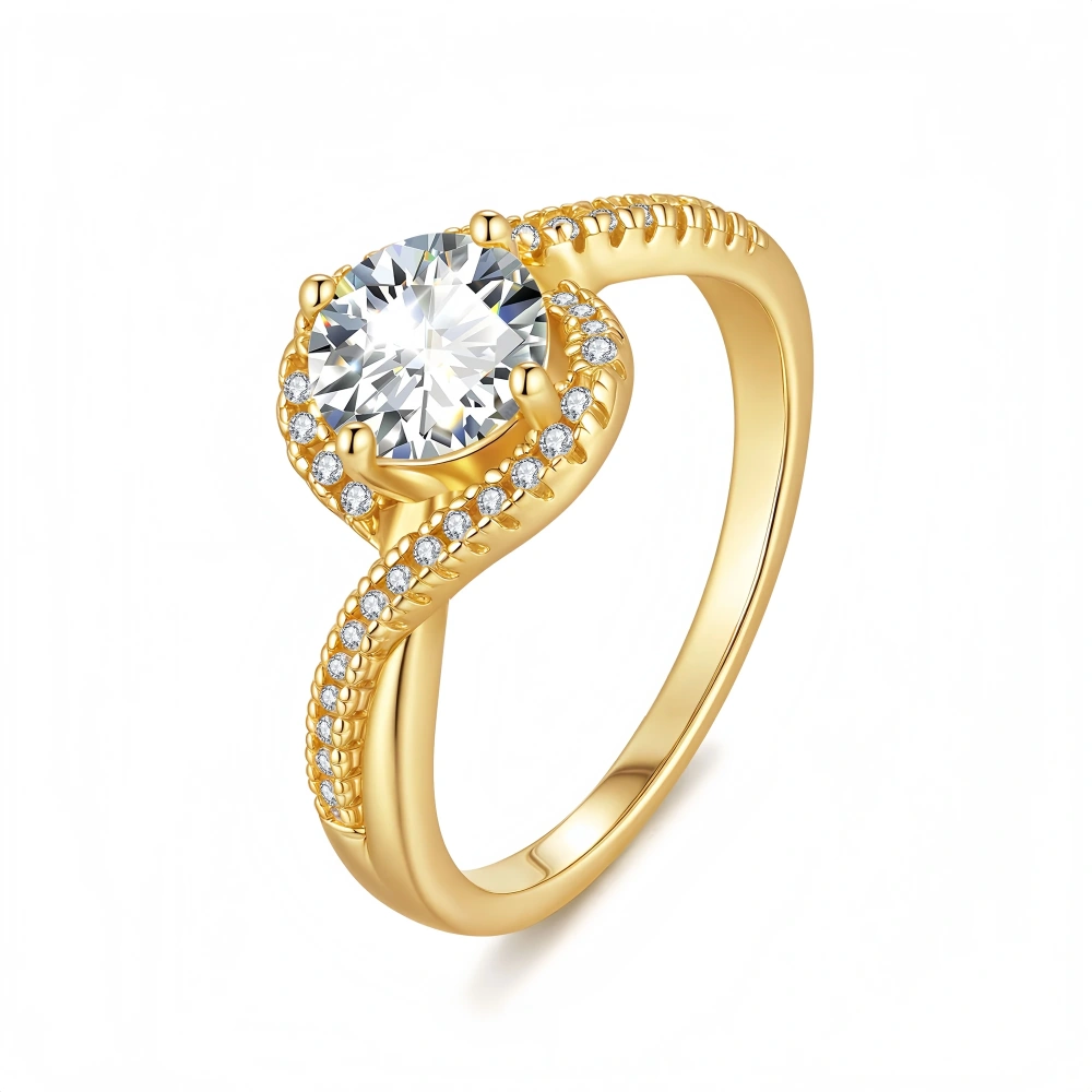 Veeie Veein Luxury Brand Designer Fashion S925 Sterling Silver Ring Moissanite GRA 1-Carat Ring Trend Ring Jewelry