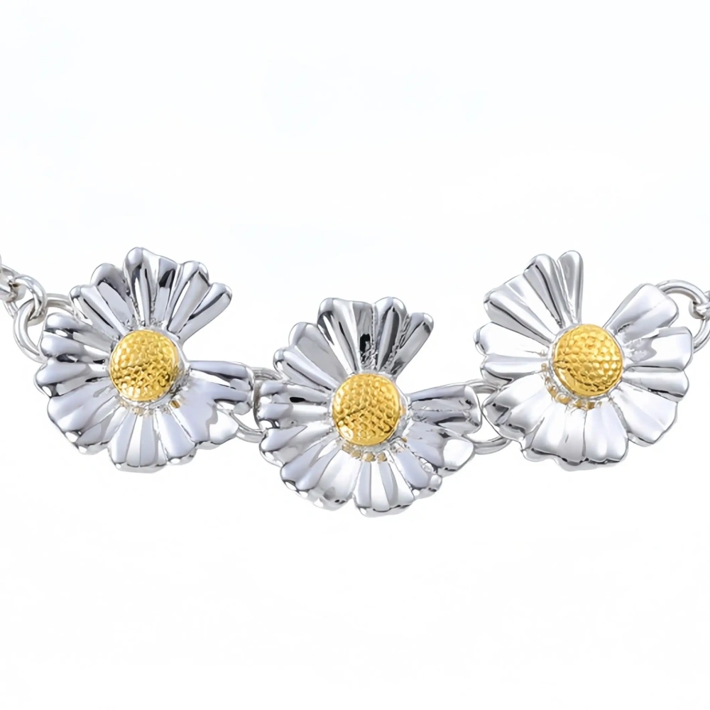 Mushan Luxury Luxury Brand Designer Three Flower Daisy Bracelet Fine Jewelry 925 Sterling Silver Bracelets
