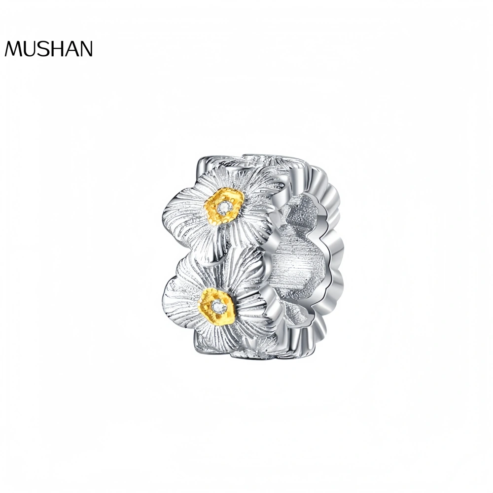 Mushan Luxury Brand S925 Silver Flower Cold Style Italian Brushed Small Daisy Pendant For Women