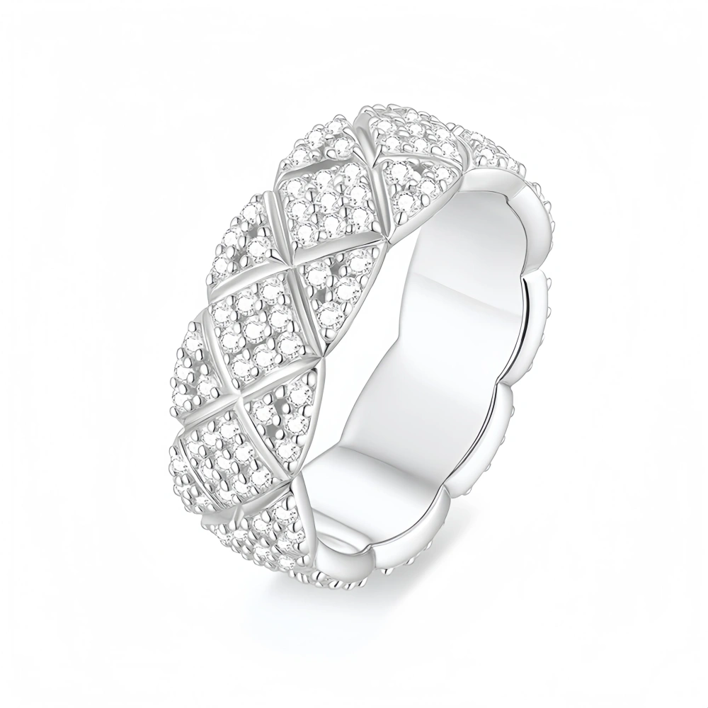 Veeie Veein Luxury Brand S925 Sterling Silver Moissanite Ring, A Bestseller From Europe And America, Exudes A Sense Of Sophistic