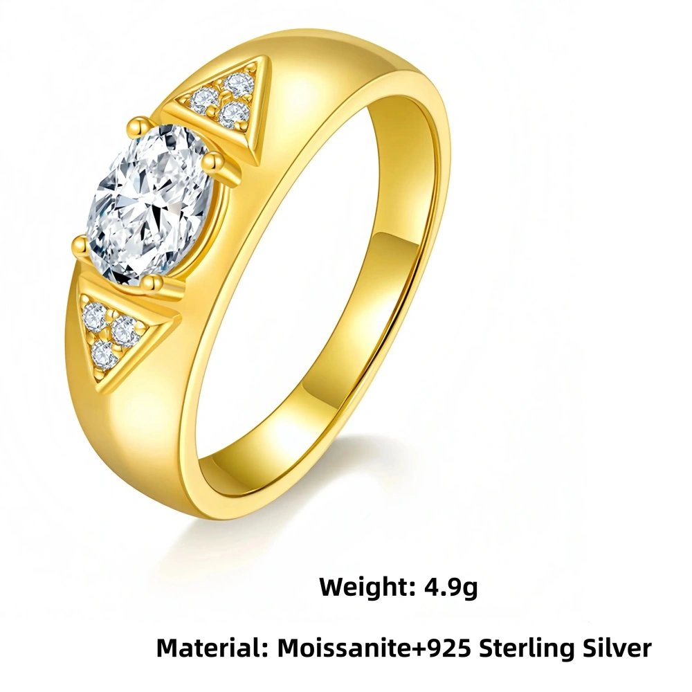 Veeie Veein Luxury Brand Fashion S925 Sterling Silver Ring For Women 1-Carat Moissanite  GRA Certificate  Ring Jewelry